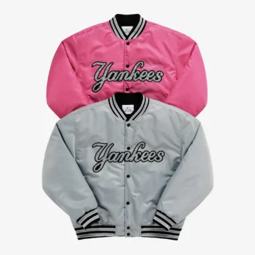 Grey Madhappy Yankees Down Baseball Jacket