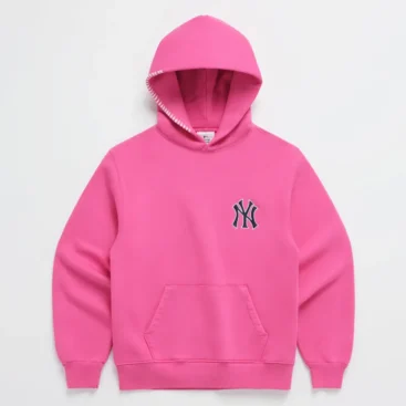 Madhappy Yankees Embroidered Fleece Pink Hoodie